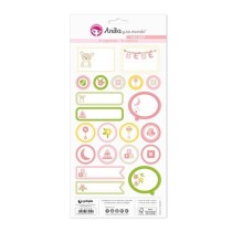 Pack 5 Hojas Pegatinas 15X32 Cm Papel Rosa Bebe 17 Fsc Anita
