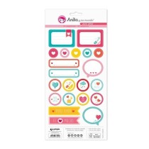Pack 5 Hojas Pegatinas 15X32 Cm Papel Puro Amor 17 Fsc Anita