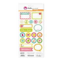 Pack 5 Hojas Pegatinas 15X32 Cm Papel Felicidades! Fsc Anita