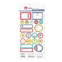 Pack 5 Hojas Pegatinas 15X32 Cm Papel Isla Del Tesoro Fsc Anita