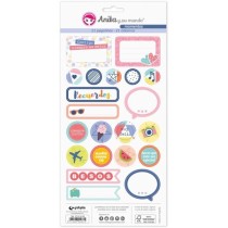 Pack 5 Hojas Pegatinas 15X32 Cm Papel Momentos Fsc Anita