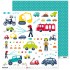 Pack 5 Papeles Decorados 12X12" 180 G Figuras Recortables Sobre Ruedas 16 Fsc Anita