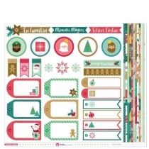 Pack 5 Papeles Decorados 12X12" 180 G Etiquetas Navidad Magica 22 Fsc Anita