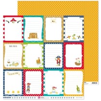 Pack 5 Papeles Decorados 12X12" 180 G Tarjetas Isla Del Tesoro Fsc Anita