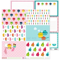 Pack 5 Papeles Decorados 12X12" 180 G Tarjetas Grandes En Mi Cocina 16 Fsc Anita
