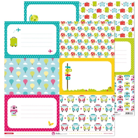 Pack 5 Papeles Decorados 12X12" 180 G Tarjetas Grandes Aventura 17 Fsc Anita