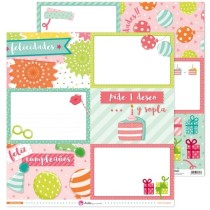 Pack 5 Papeles Decorados 12X12" 180 G Tarjetas Grandes Felicidades! Fsc Anita