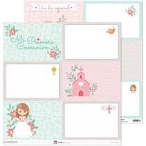 Pack 5 Papeles Decorados 12X12" 180 G Tarjetas Grandes Primera Comun.20 Ell Fsc Anita