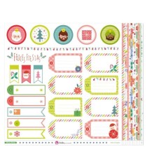 Pack 5 Papeles Decorados 12X12" 180 G Tarjetas Grandes Felices Fiestas Fsc Anita