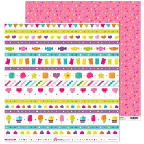 Pack 5 Papeles Decorados 12X12" 180 G Tiras Recortables Mis Chuches 16 Fsc Anita