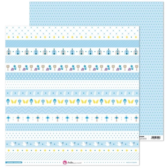 Pack 5 Papeles Decorados 1ªcomunion Niño 16 Fsc Anita