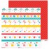 Pack 5 Papeles Decorados 12X12" 180 G Tiras Recortables Puro Amor 17 Fsc Anita