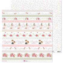 Pack 5 Papeles Decorados 12X12" 180 G Tiras Recortables Nos Casamos 19 Fsc Anita