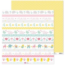 Pack 5 Papeles Decorados 12X12" 180 G Tiras Recortables Nuestra Peque 19 Fsc Anita