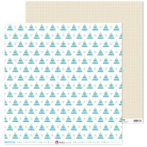 Pack 5 Papeles Decorados 12X12" 180 G Apilables Azul Bebe 17 Fsc Anita