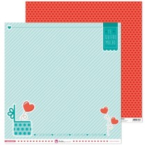 Pack 5 Papeles Decorados 12X12" 180 G Corazón Puro Amor 17 Fsc Anita