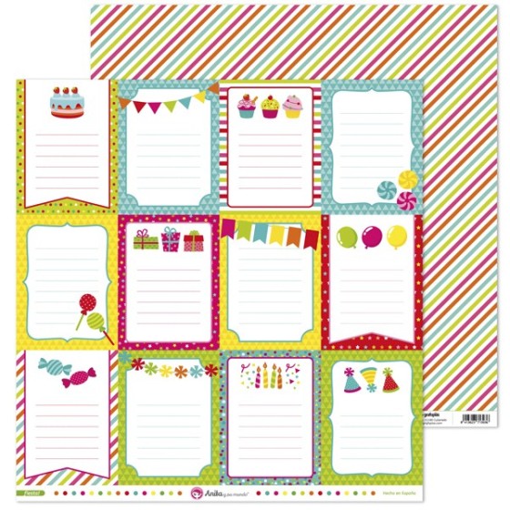 Pack 5 Papeles Decorados Fiesta! 15 Anita