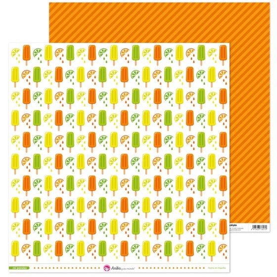 Pack 5 Papeles Decorados 12X12" 180 G Polos Mi Paraiso 17 Fsc Anita