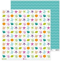 Pack 5 Papeles Decorados 12X12" 180 G Caracolas Mi Paraiso 17 Fsc Anita