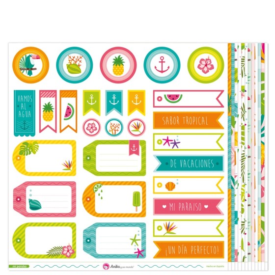 Pack 13 Papeles Decorados 12X12" 180 G Mi Paraiso 17 Fsc Anita