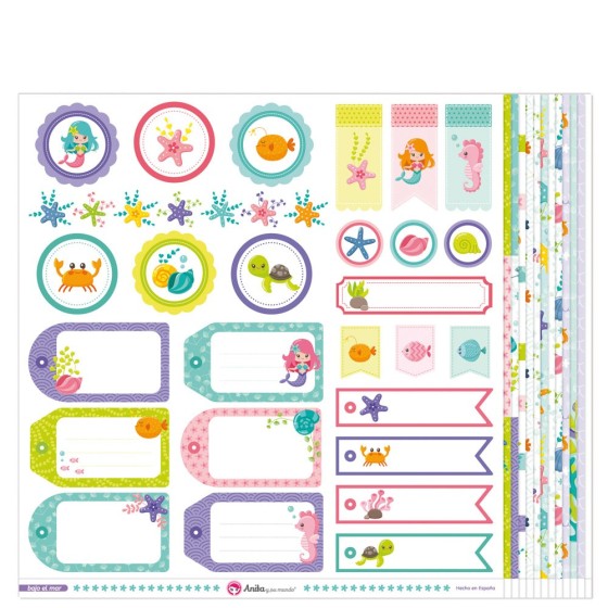 Pack 13 Papeles Decorados 12X12" 180 G Bajo El Mar Fsc Anita