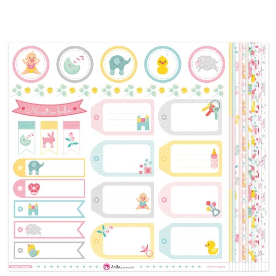 Pack 13 Papeles Decorados 12X12" 180 G Nuestra Peque 19 Fsc Anita