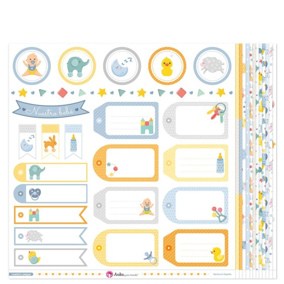Pack 13 Papeles Decorados 12X12" 180 G Nuestro Peque 19 Fsc Anita