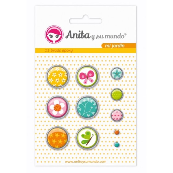 Pack 11 Brads Epoxy Mi Jardin 16 Anita