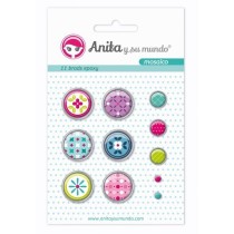 Pack 11 Brads Epoxy Mosaico 16 Anita