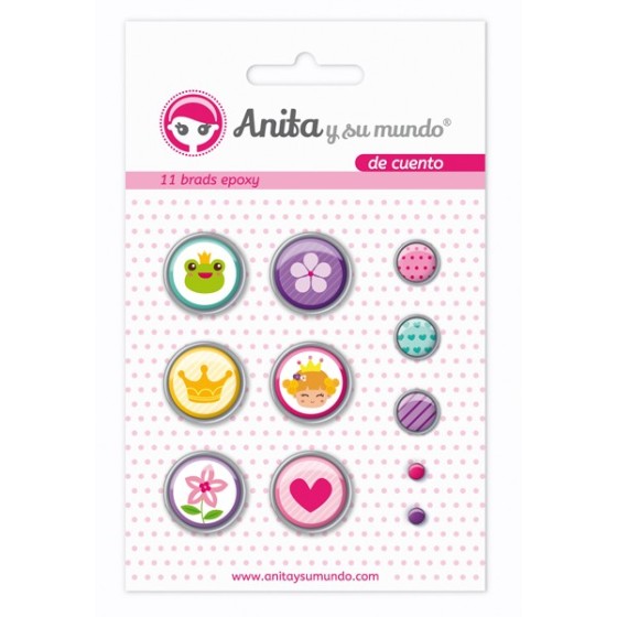 Pack 11 Brads Epoxy De Cuento 16 Anita