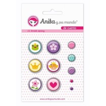Pack 11 Brads Epoxy De Cuento 16 Anita