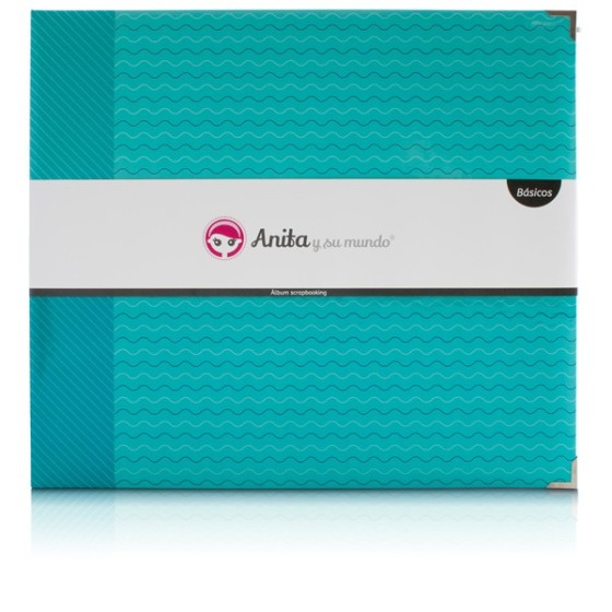 Carpeta De 4 Anillas de 40 mm. Papel Plastificado Brillo Rosa Scrapbooking Anita