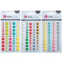 Pack 48 Enamel Dots Colores Surtidos Basicos Scrapbooking Anita