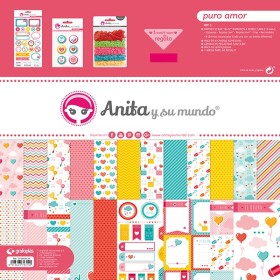 Kit Scrapbooking Bolsa Puro Amor 17 Anita