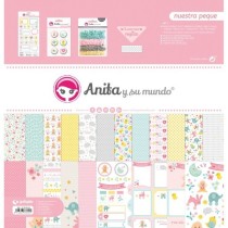 Kit Scrapbooking Bolsa Nuestra Peque 19 Anita