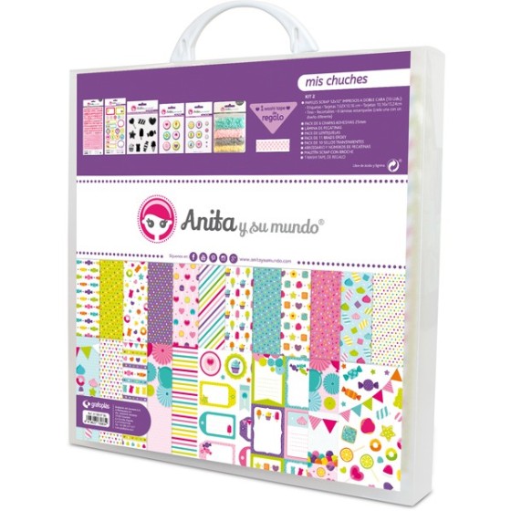 Kit Maletín Scrapbooking Mis Chuches 16 Anita