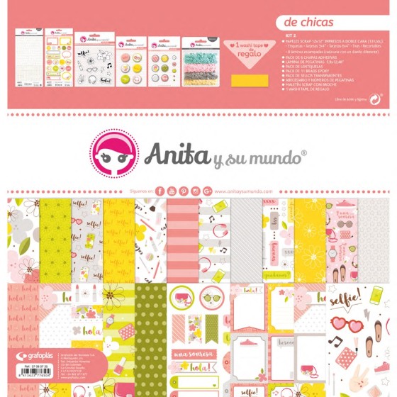 Kit Maletín Scrapbooking De Chicas Anita