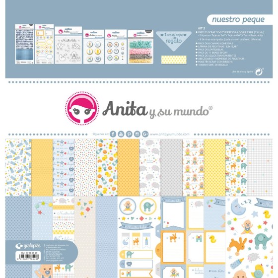 Kit Maletín Scrapbooking Nuestro Peque 19 Anita