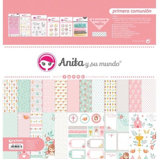 Kit Maletín Scrapbooking Primera Comun.20 Ell Anita