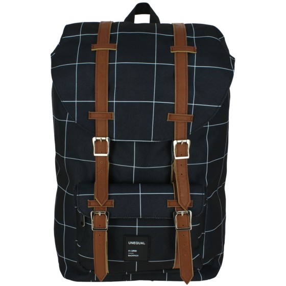 Mochila Backpack Unequal Negro 1 Compartimento Grafoplás