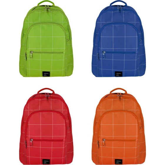 Mochila Roomy Unequal Verde 3 Compartimentos Grafoplás