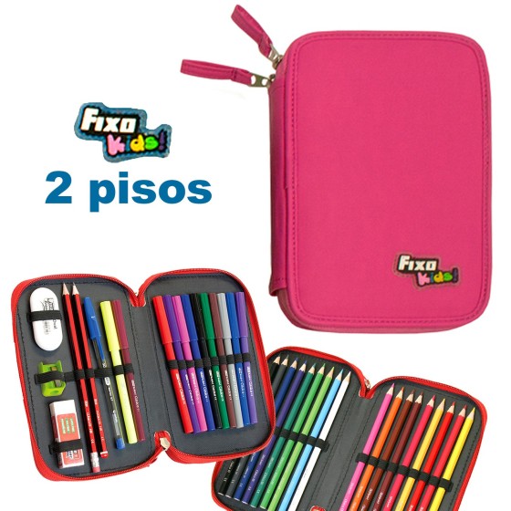 Plumieres 2 Pisos Rosa Fixo Kids