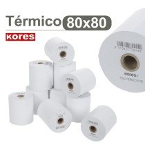 Rollos Papel Térmicos Sin Bisfenol A 80X80X12 mm 78 M Kores