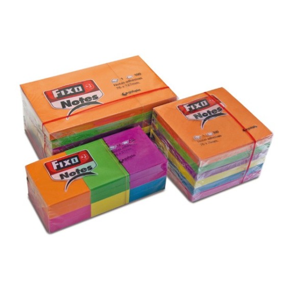 Pack 12 Blocs 100 H. Notas Adhesivas 38X51 mm Fixo
