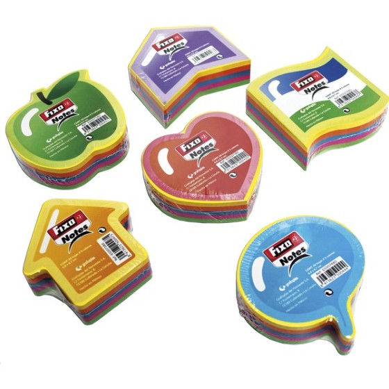 Bloc Notas Adhesivas Figuras 76X76 mm Manzana Fixo