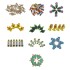 Pack 4 Pinzas Madera Flores Amarillo Smart