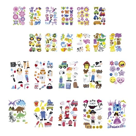 Set Figuras Adhesivas Goma Eva 3D Tropical Fixo Kids