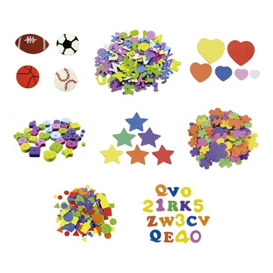 Set Figuras Adhesivas Goma Eva 3D Frutas Fixo Kids