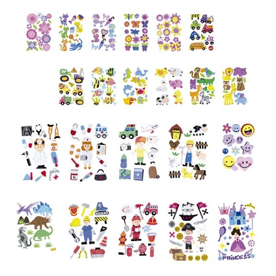 Set Figuras Adhesivas Goma Eva 3D Macetas Fixo Kids