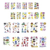 Set Figuras Adhesivas Goma Eva 3D Vehículos Fixo Kids